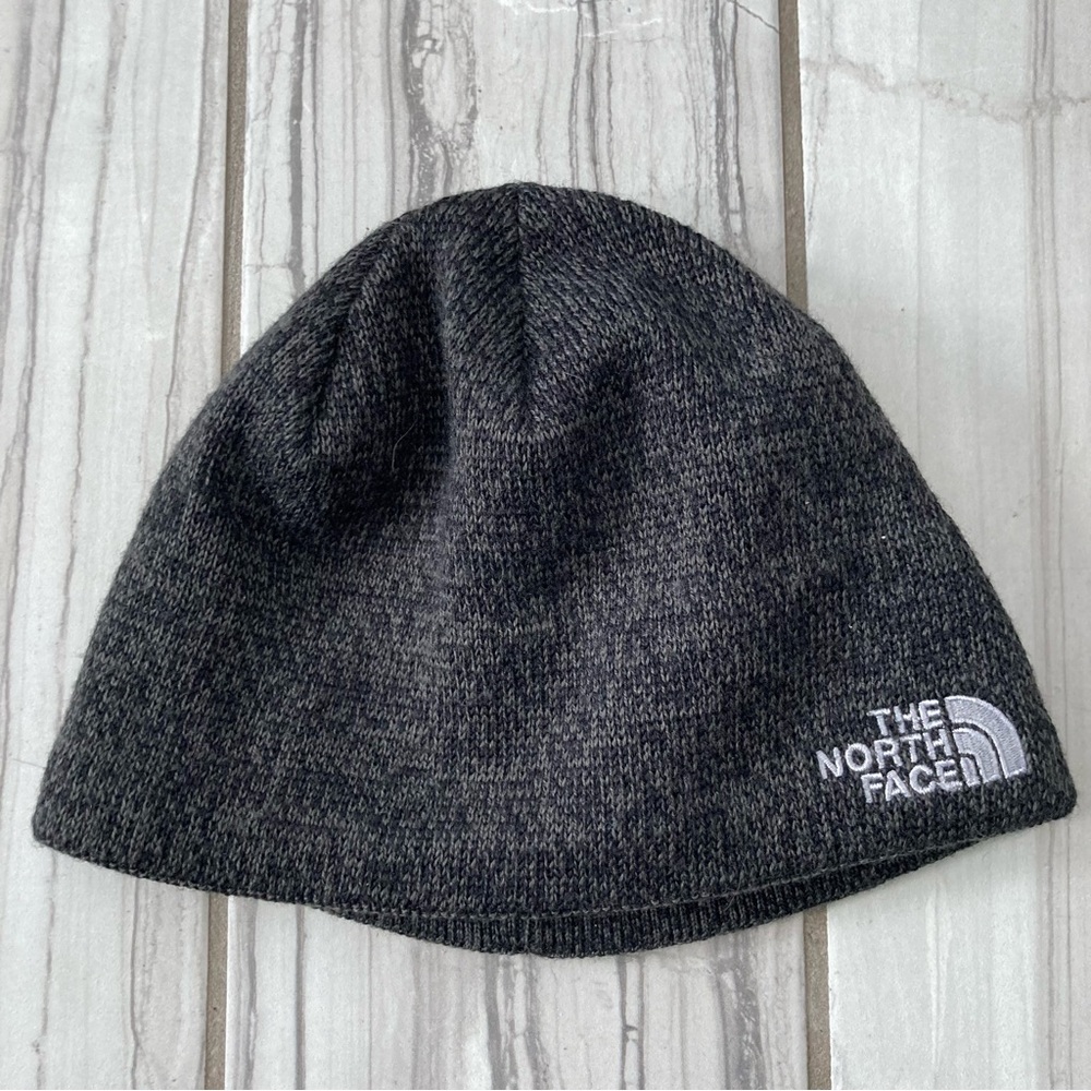 The North Face polyester/wool mix beanie. EUC like new